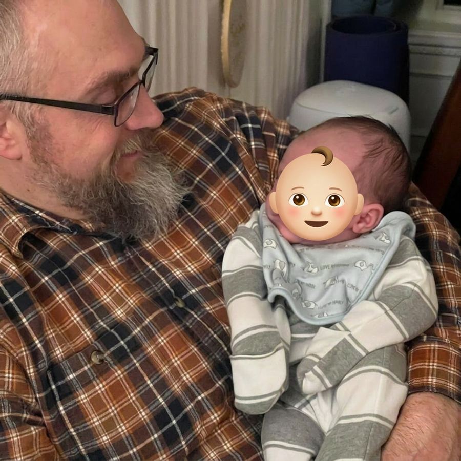 Eric Cooley with his grandson